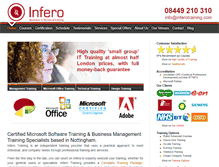 Tablet Screenshot of inferotraining.com